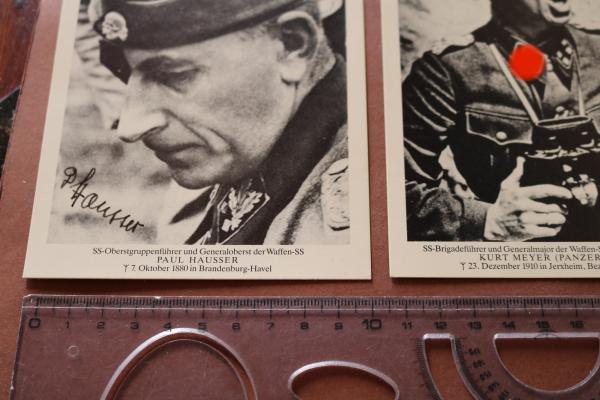 drei neuzeitliche Abzüge - Paul Hausser, Kurt Meyer und Joachim Peiper